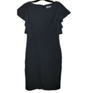 Calvin Klein Charcoal Ruffle Sleeve Dress